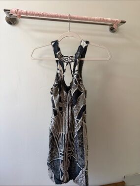 Tie-Dye Racerback Sundress in Black and Gray